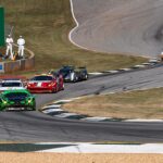 Tequila Patron Ferrari 458 GT leads the pack through the Esses